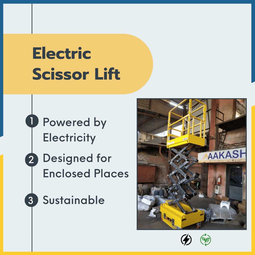 Electric scissor lift- infographic